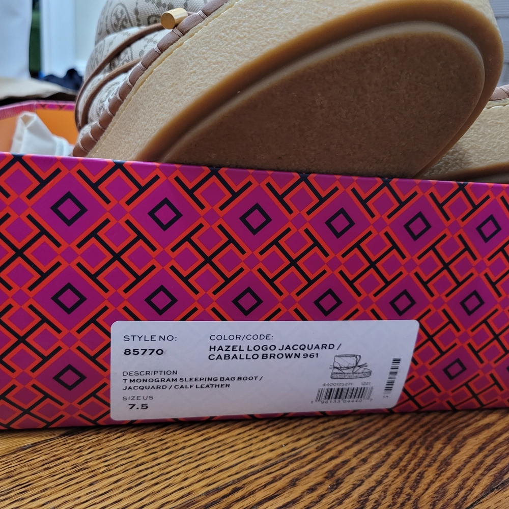 Tory Burch Hazel Logo/Jacquard/Caballo Boots - Picture 3 of 4